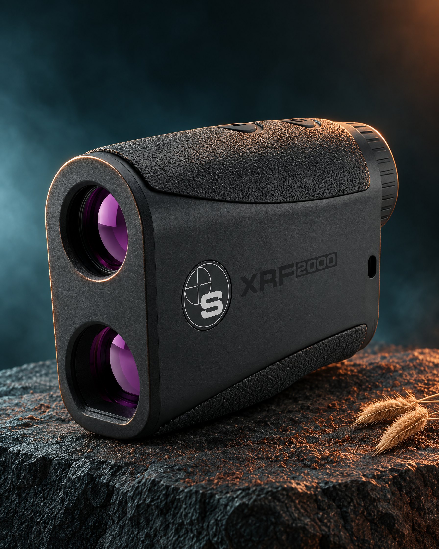 Sabre XRF 2000 laser rangefinder on basalt, with numbered markers