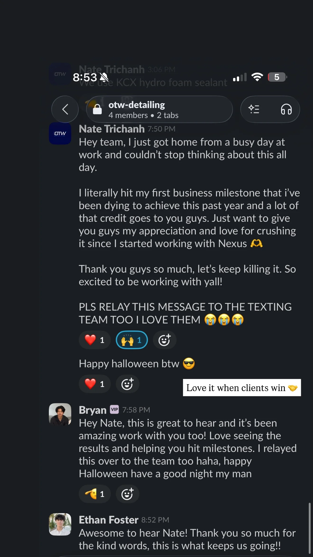 Client result