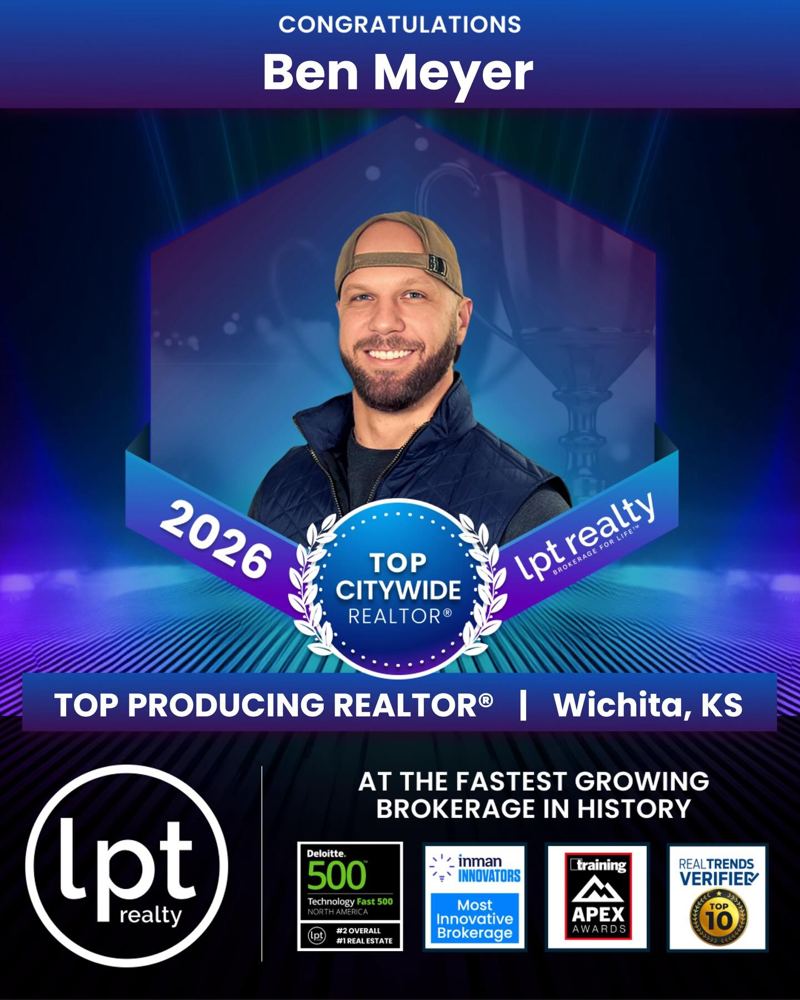 Graphic: Top Producing Realtor 2026, Ben Meyer, LPT Realty, Wichita KS