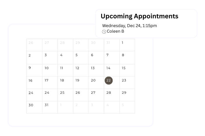 Online scheduling UI preview