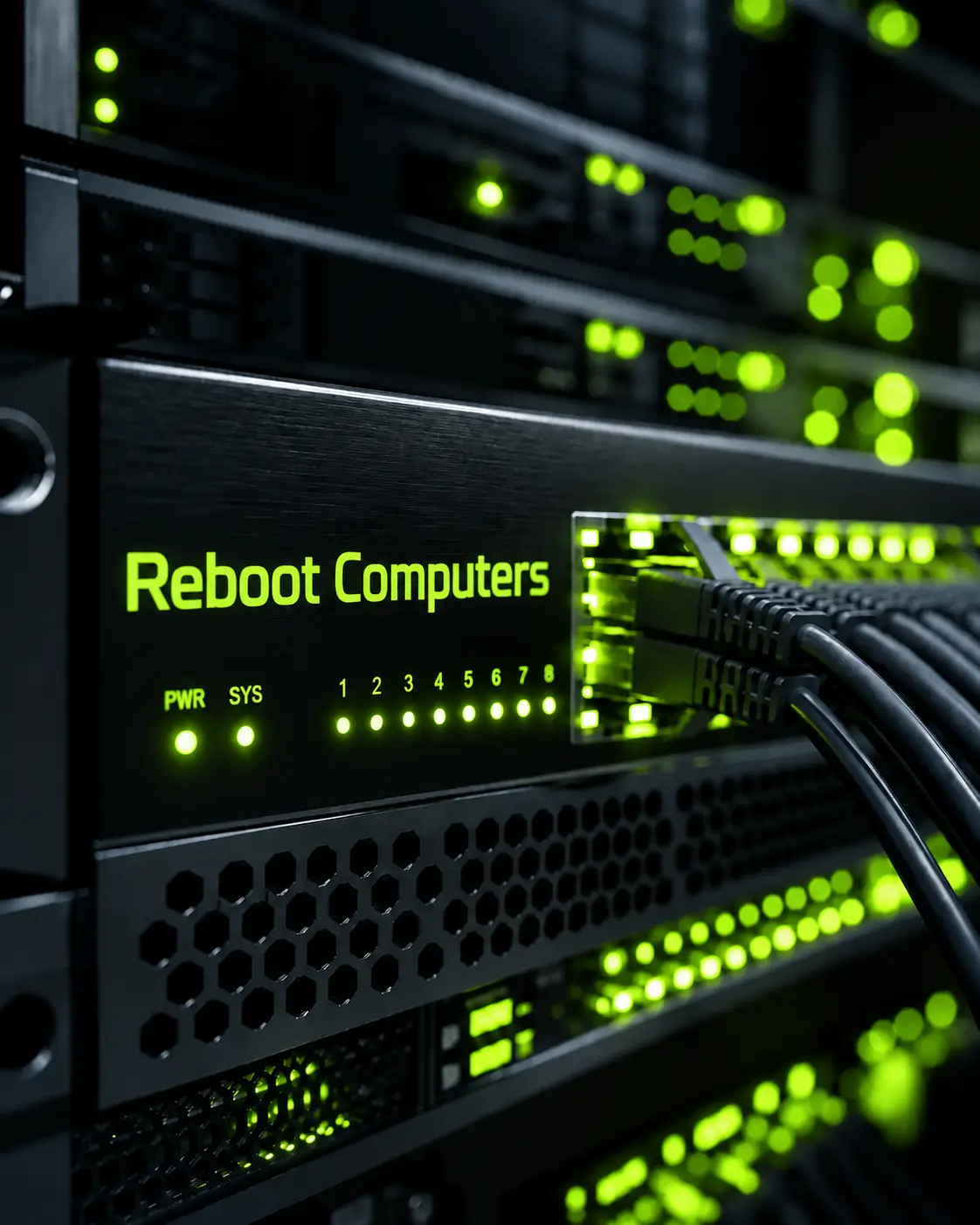 Network equipment with Reboot Computers branding