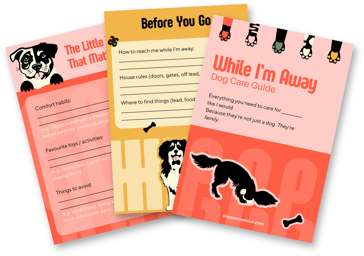 The While I'm Away Dog Care Guide