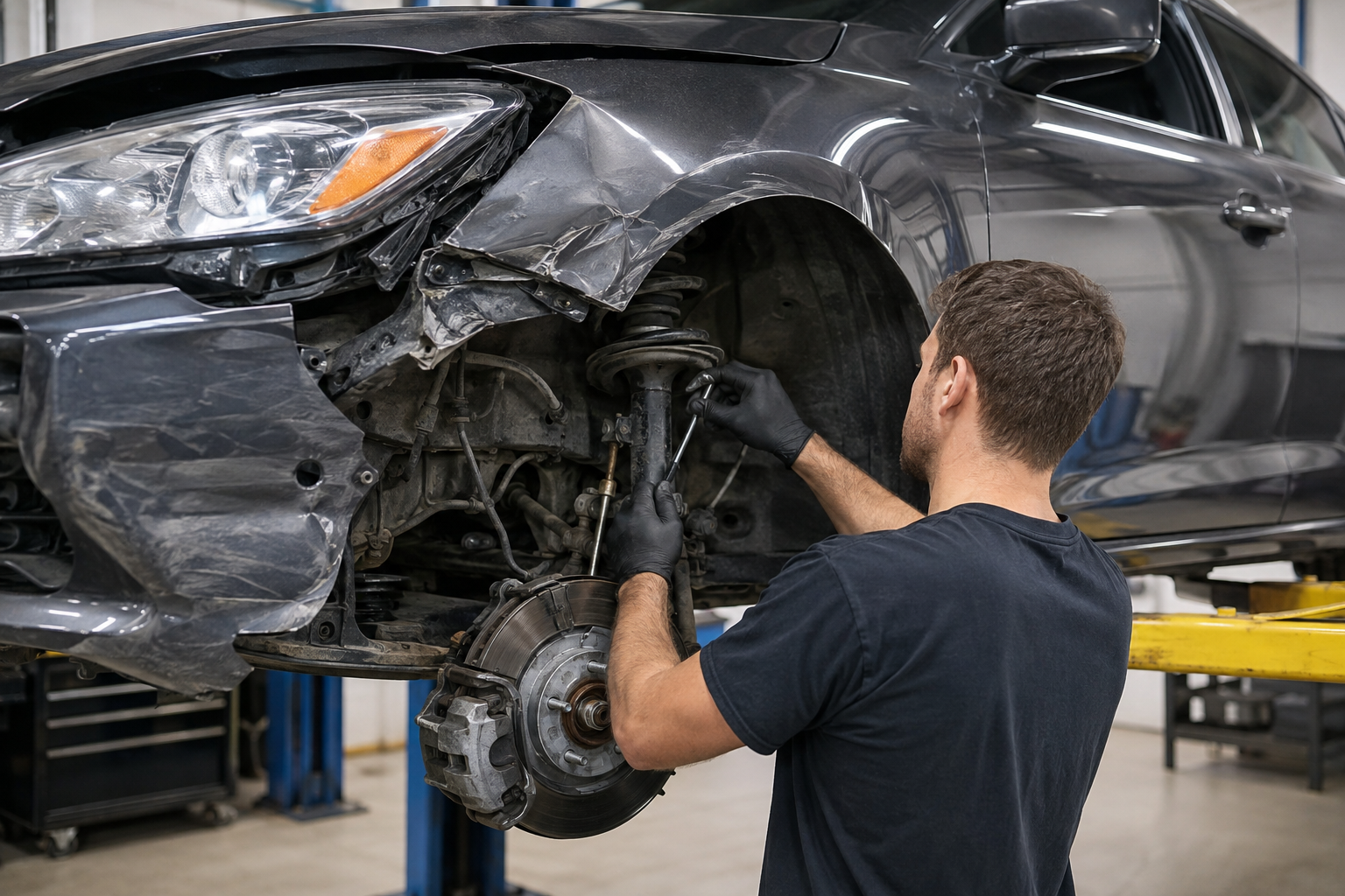 Collision-related suspension repair