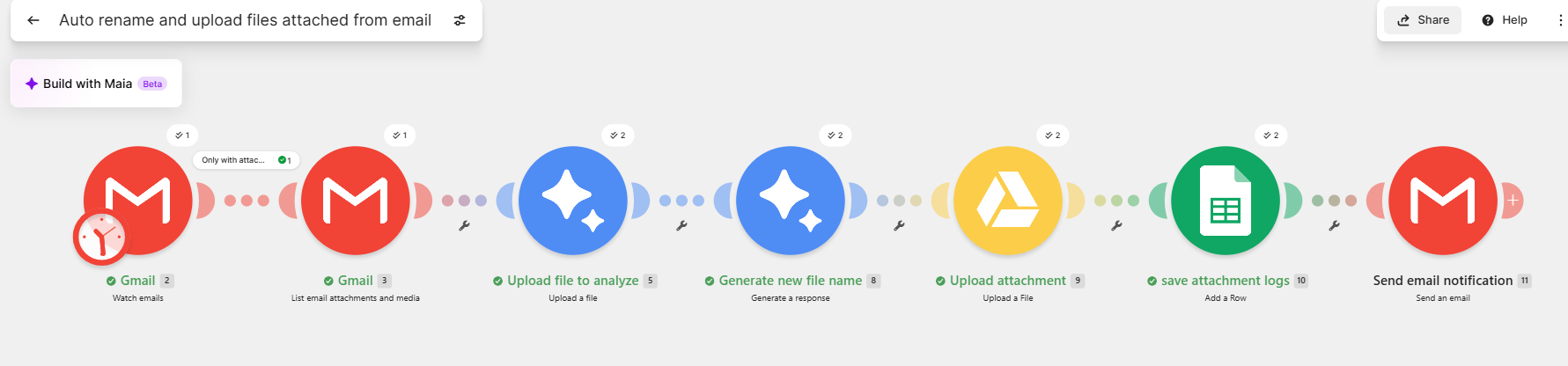 Auto-Rename & Organize Email Attachments