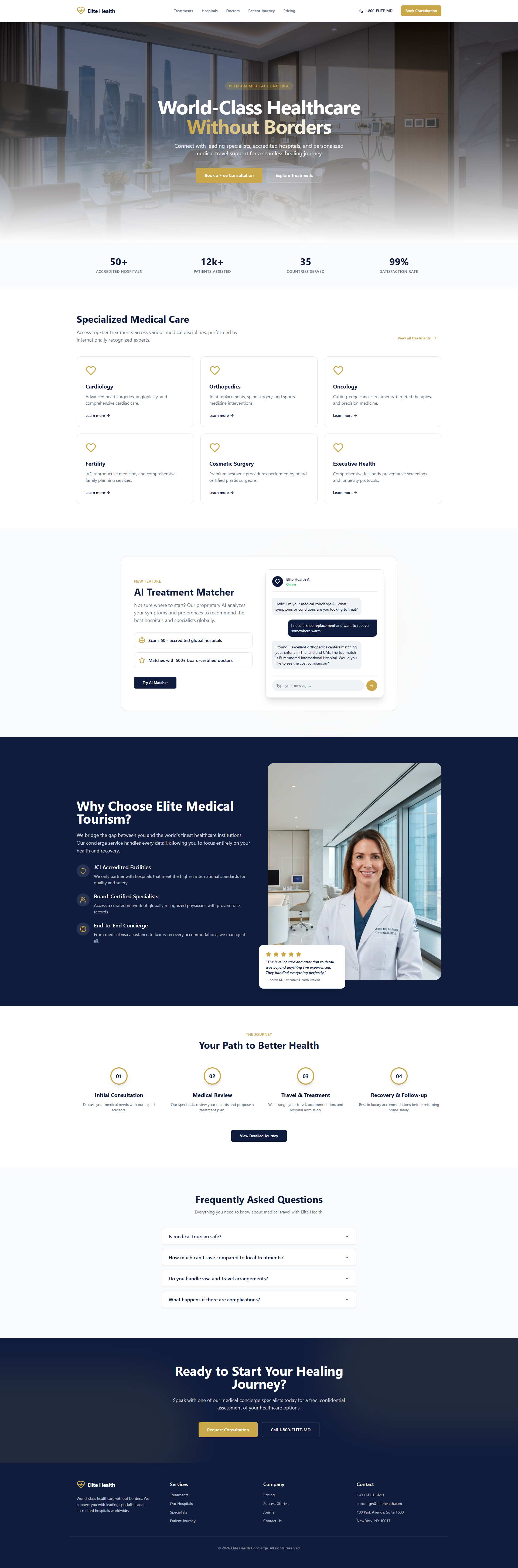 Health Concierge Service Website