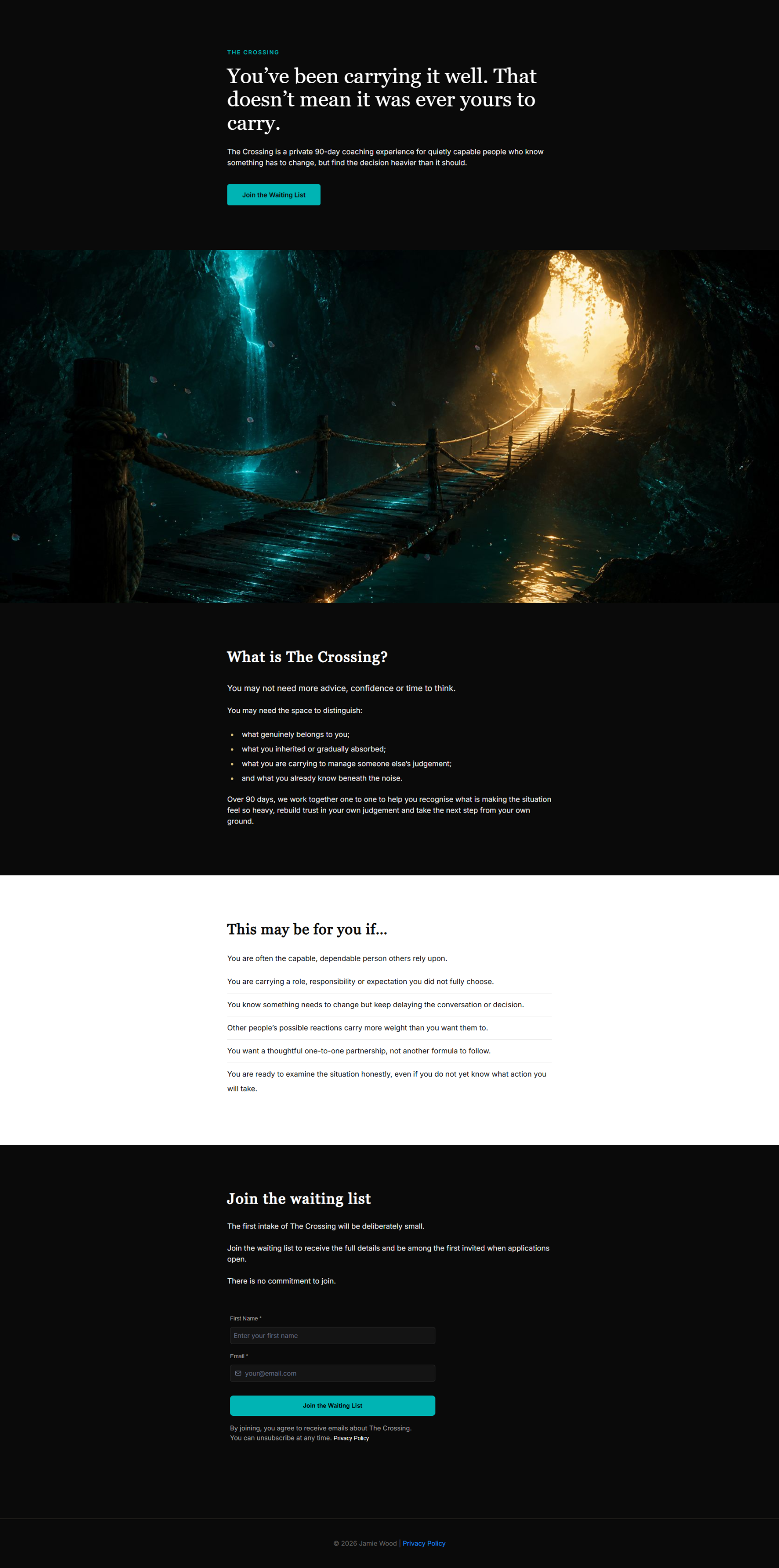 Early Access Waitlist Page