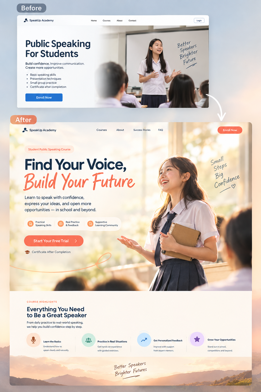 Public Speaking website, Websites
