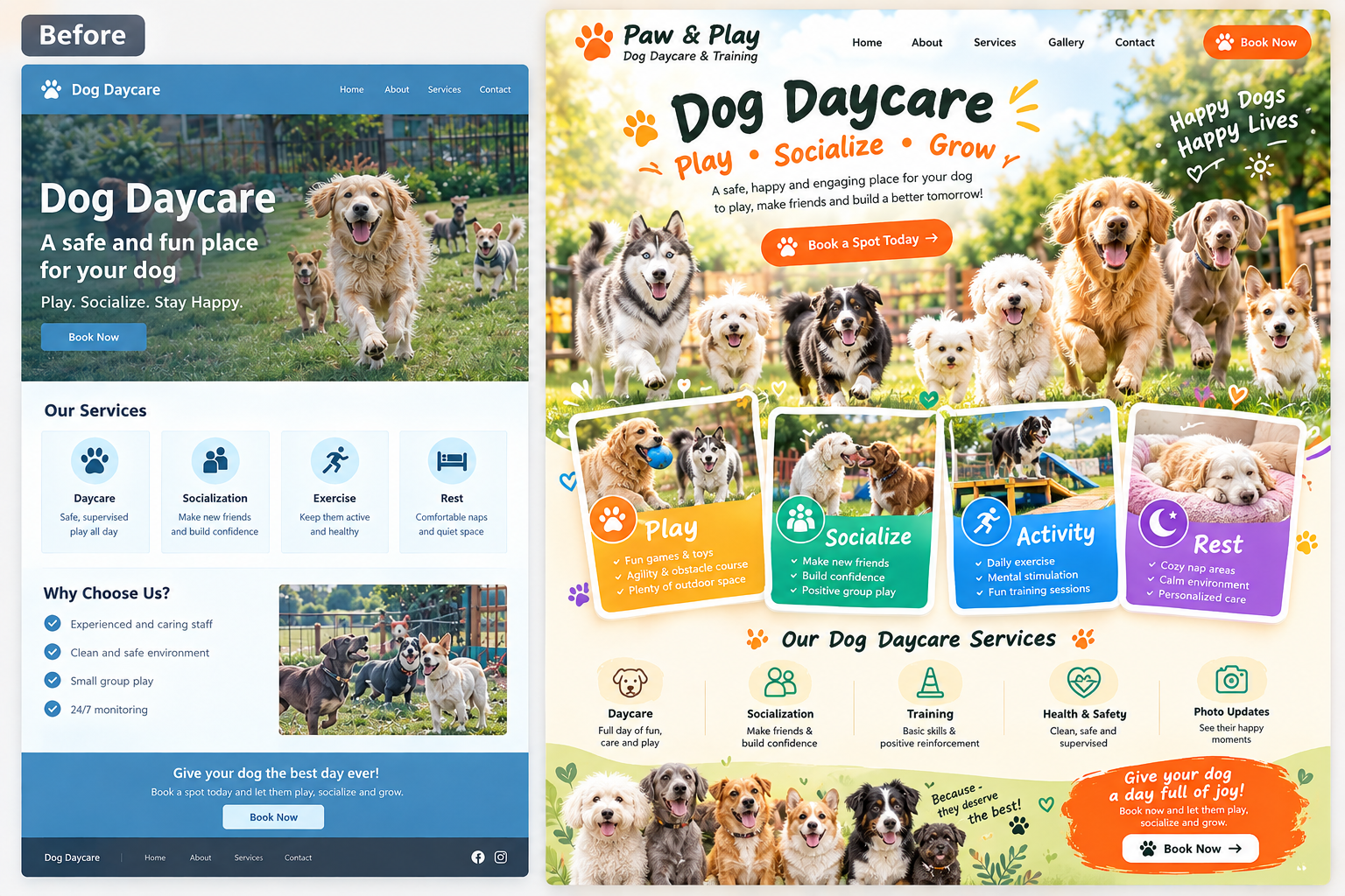 Dog Daycare, Websites