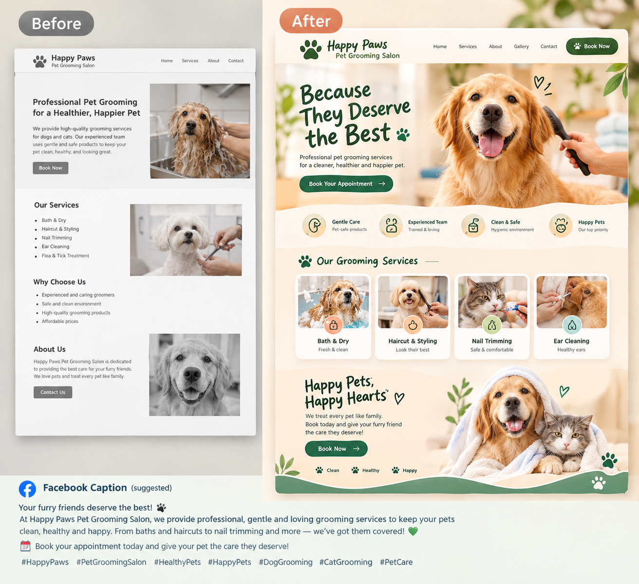 Pet Grooming Salon, Websites