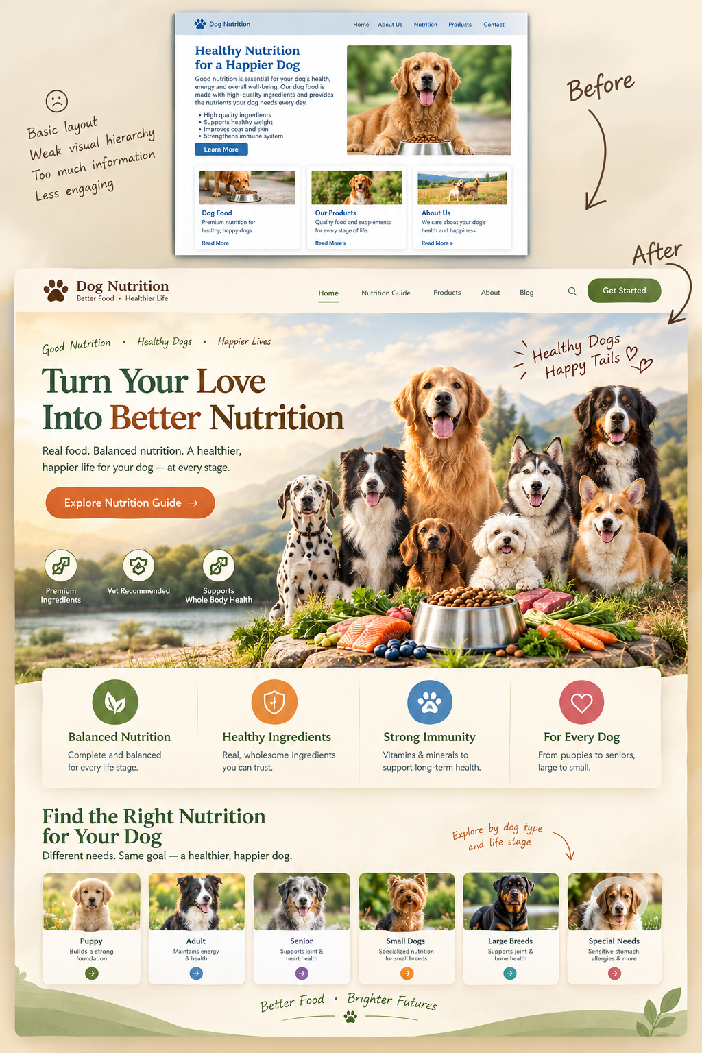 Dog Nutrition -Turn your leave into better nutrition, Websites