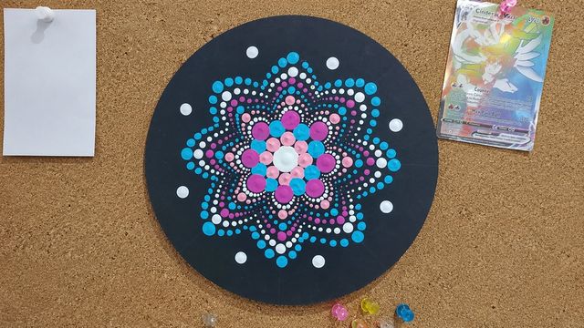 Obra en puntillismo de Shari
