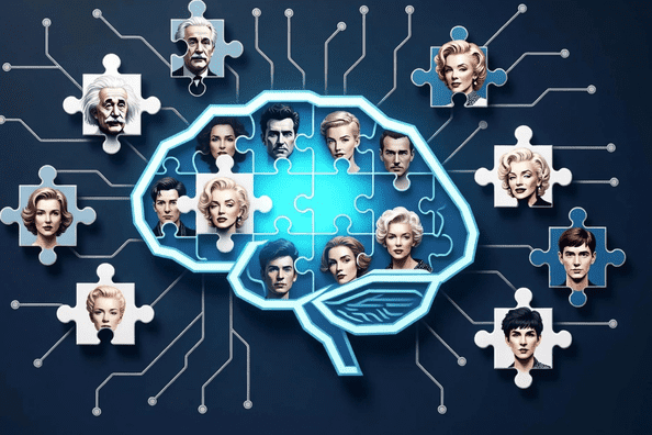 a brain thinking about celebrities