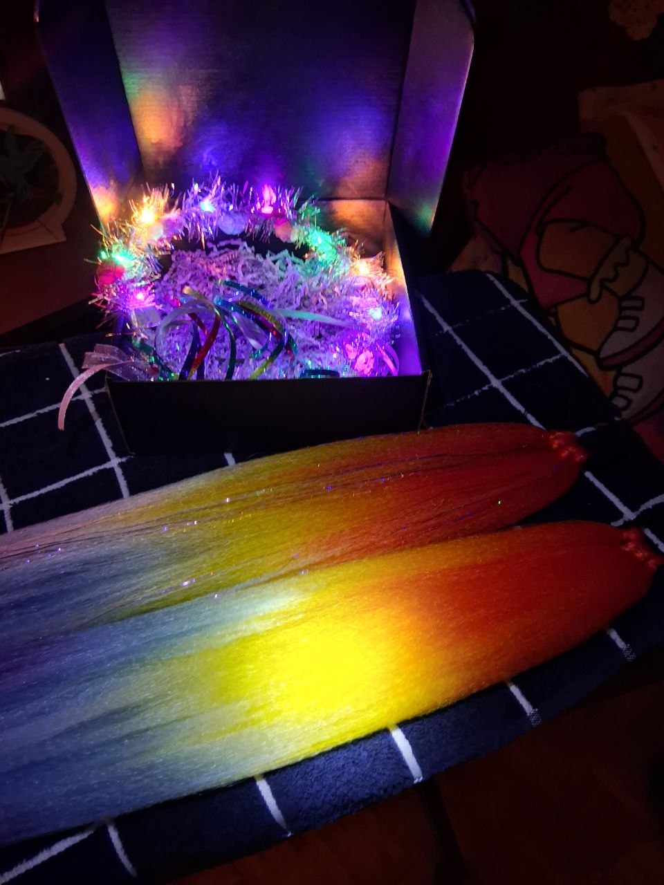 Fiesta Ponytail with Light Up Flower Crown