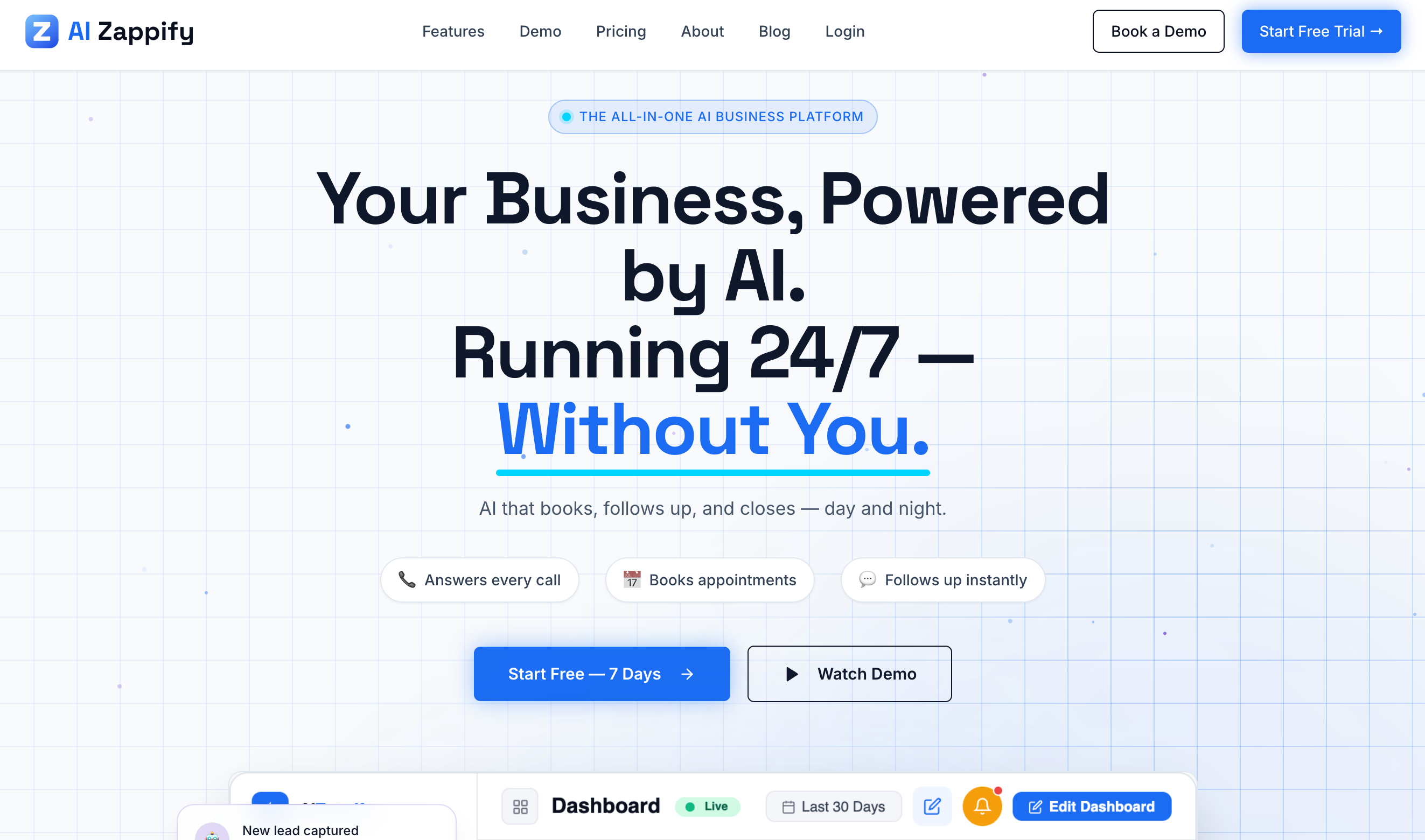 AI Zappify — All-in-One AI SaaS Platform live platform screenshot