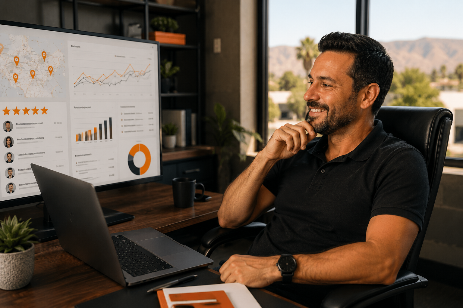 Business owner confident after receiving a clear marketing and growth strategy