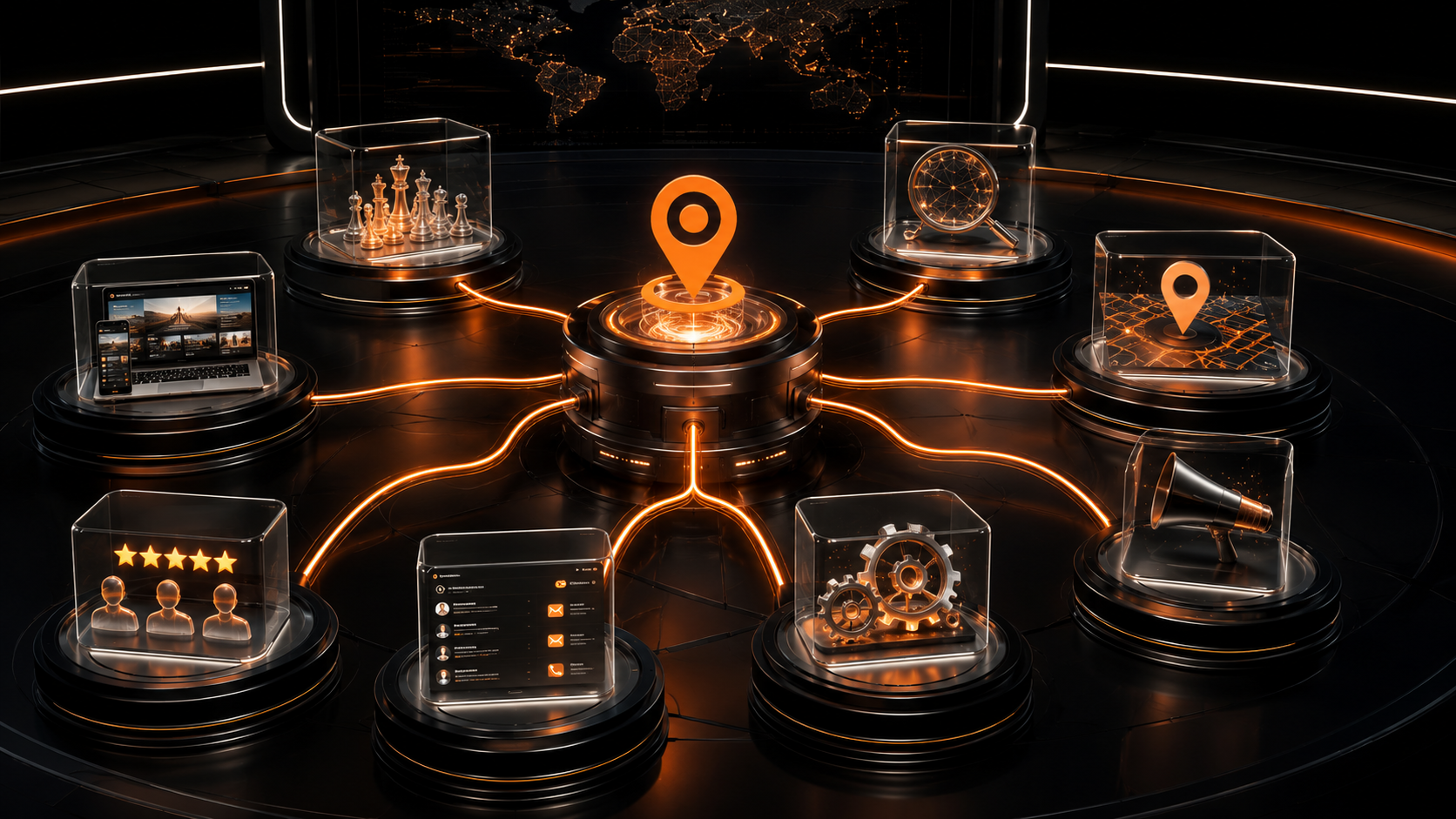 Connected systems supporting visibility, acquisition, automation and business growth