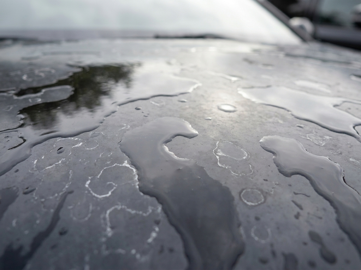 Mazda CX3 antes: marcas de lluvia ácida sobre la pintura