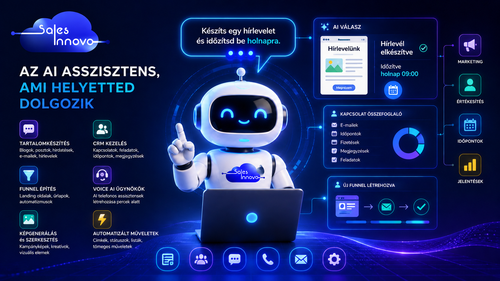 Ask AI: amely a teljes platformot egyetlen beszélgetéssé alakítja — Sales Innovo CRM, marketingautomatizáció és AI blog
