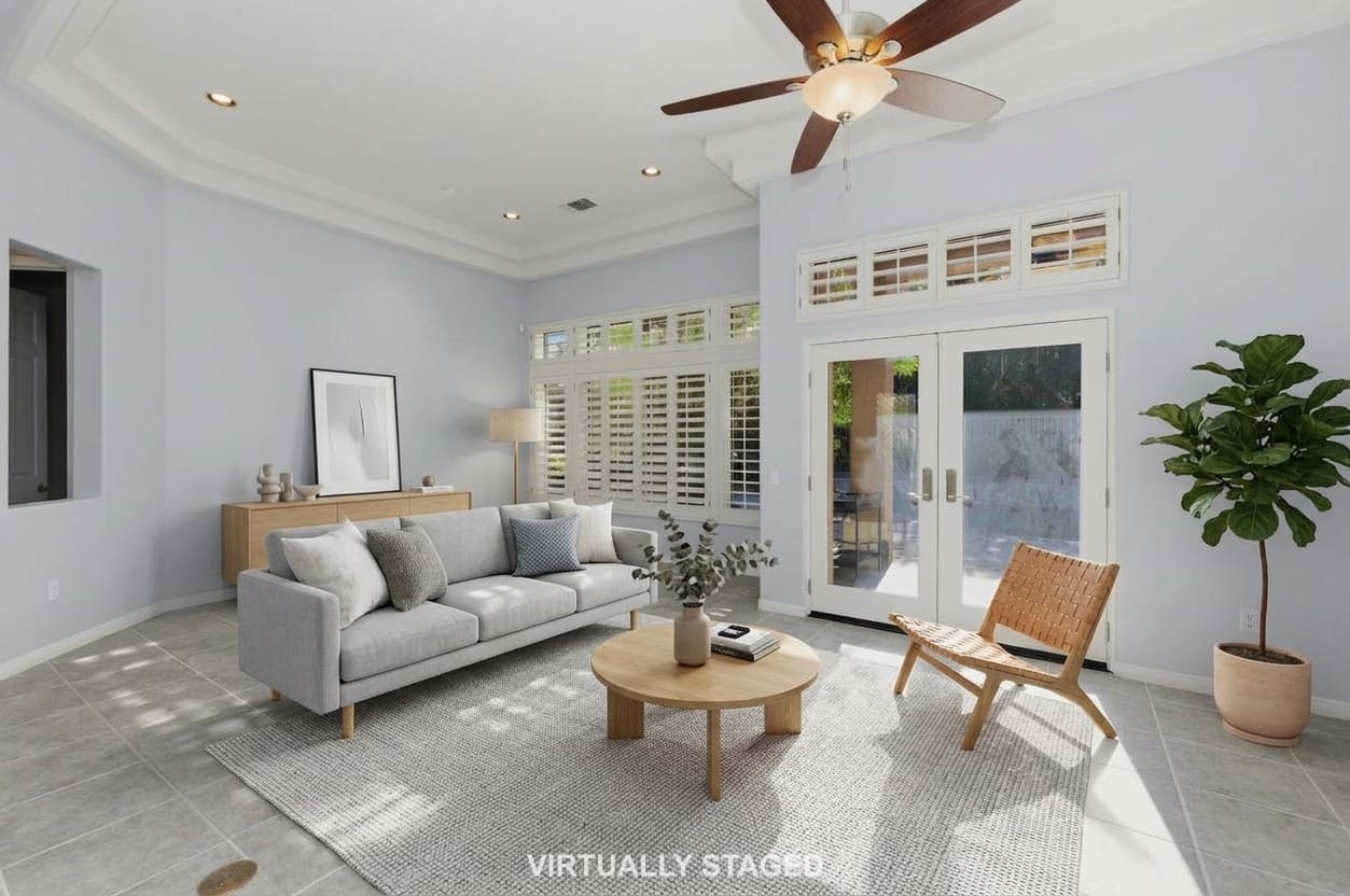 The sunroom after virtual staging