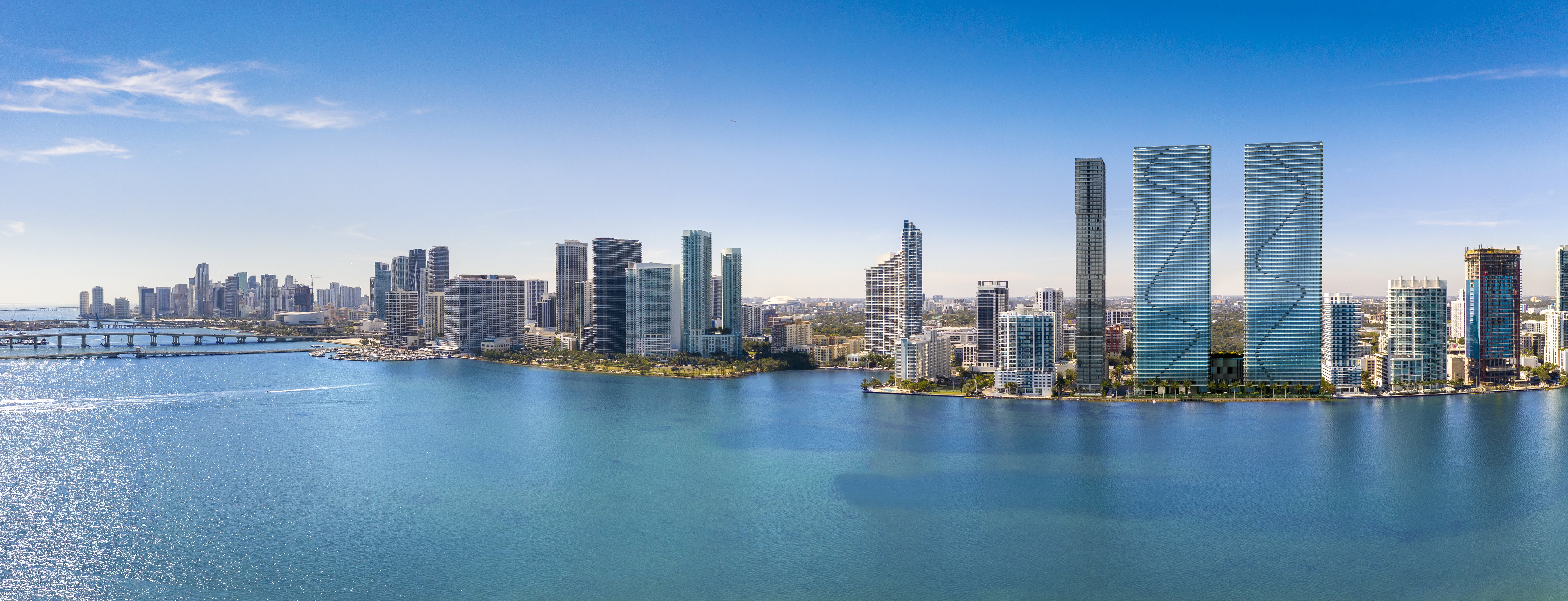 Vista de Biscayne Bay desde Aria Reserve Miami en Edgewater