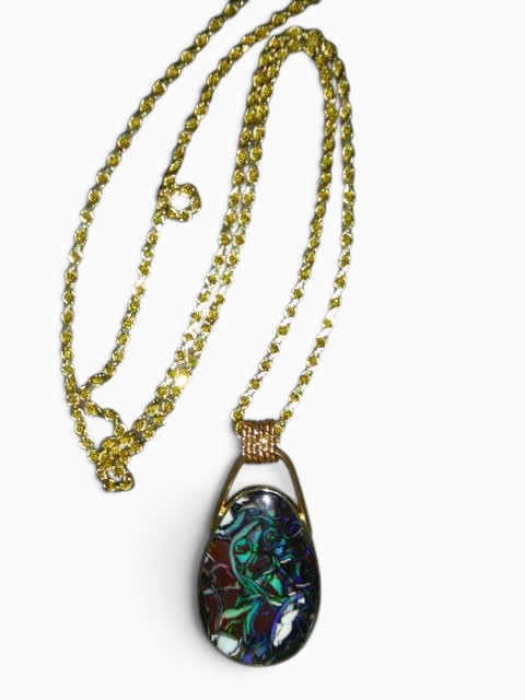 Mosaic Gemstone Pendant