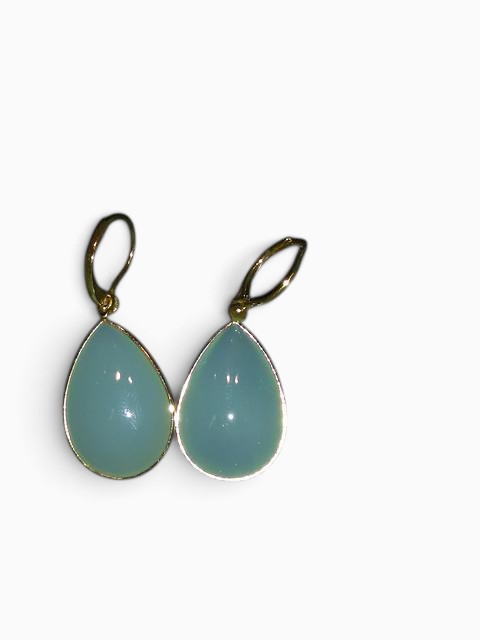 Chalcedony Teardrop Earrings