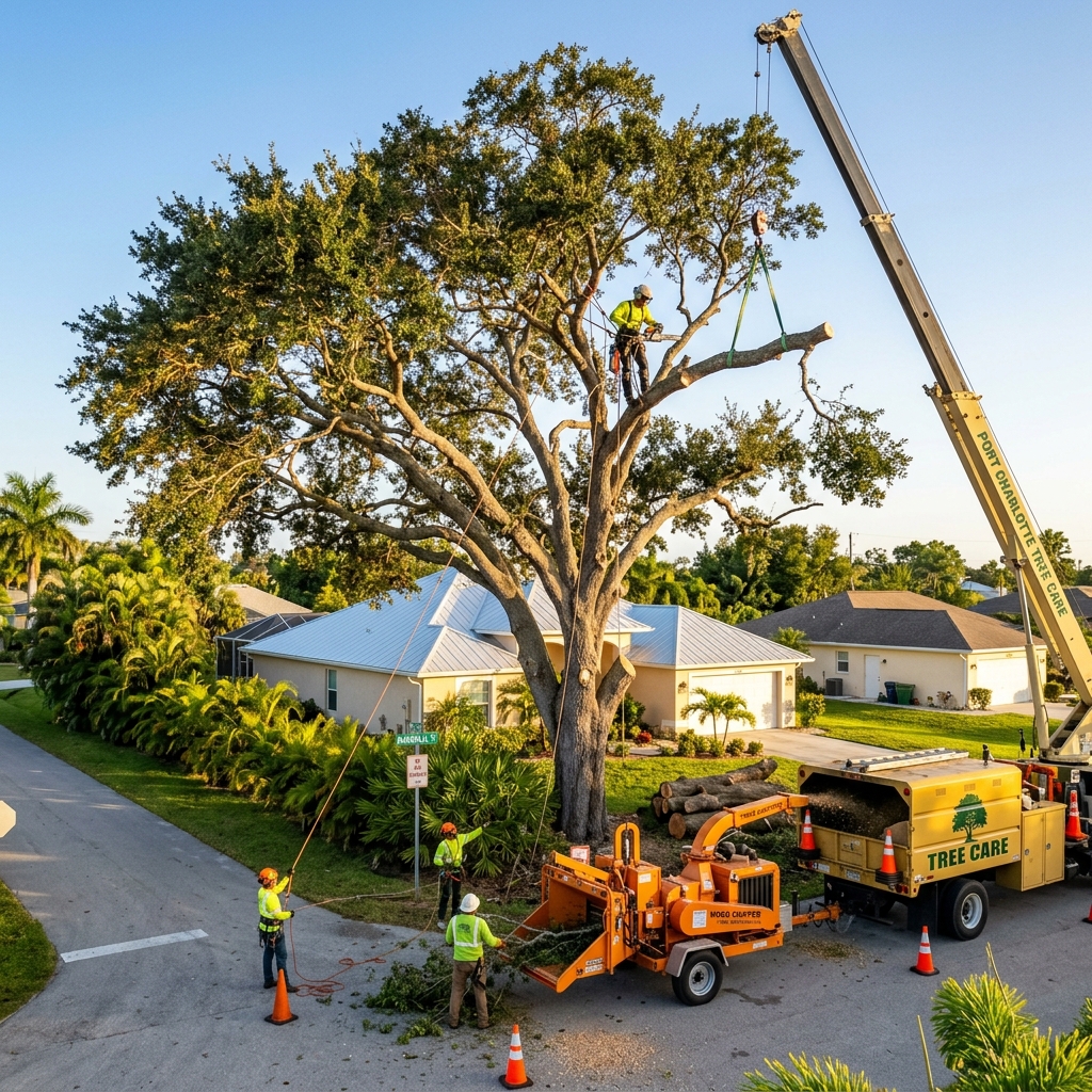 Tree canopy in North Port Florida