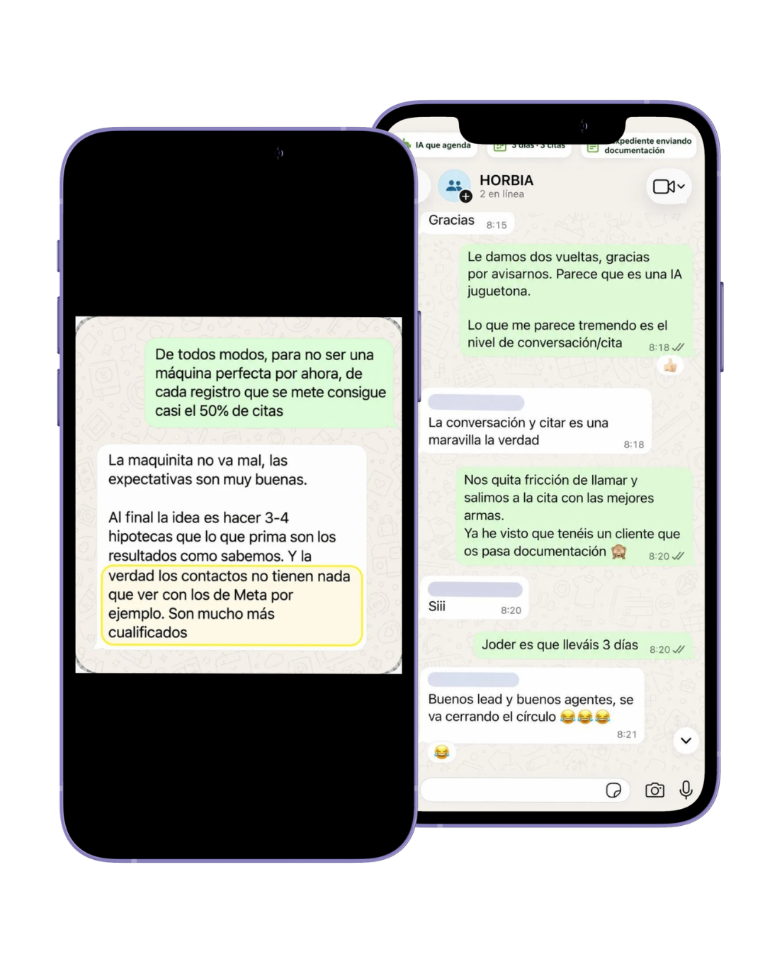 Testimonios clientes Horbia