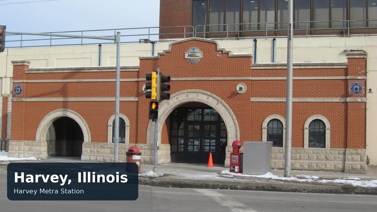 Harvey Metra Station in Harvey, Illinois