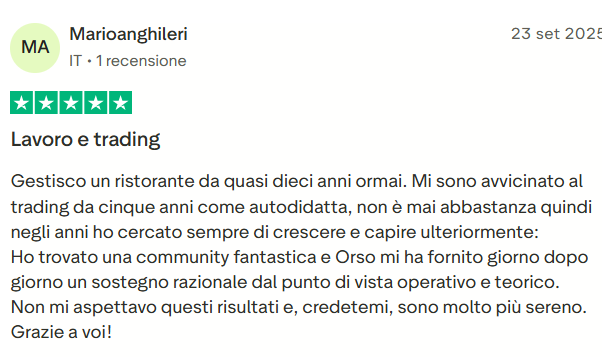Recensione Trustpilot di uno studente GOAT Money