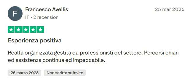 Recensione Trustpilot di uno studente GOAT Money
