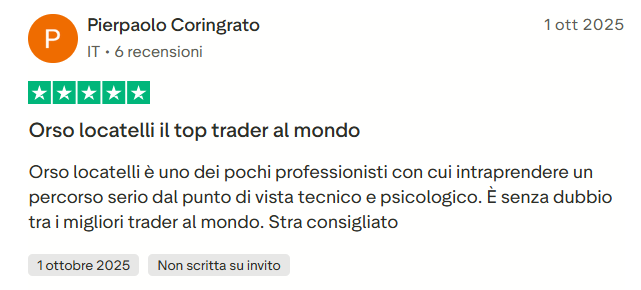 Recensione Trustpilot di uno studente GOAT Money