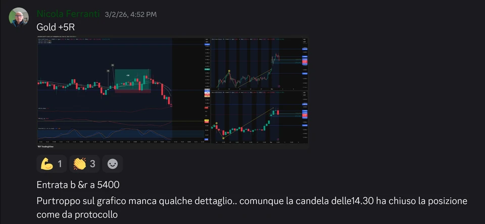 Screenshot di un'operazione condivisa da uno studente GOAT Money