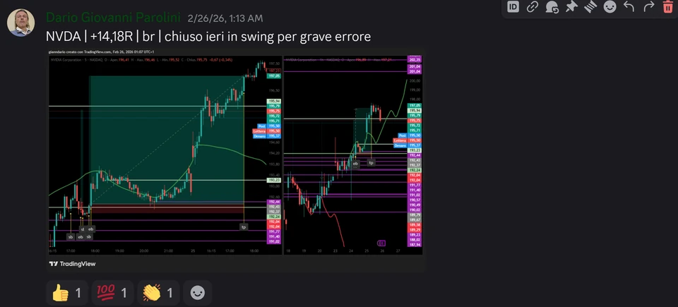 Screenshot di un'operazione condivisa da uno studente GOAT Money