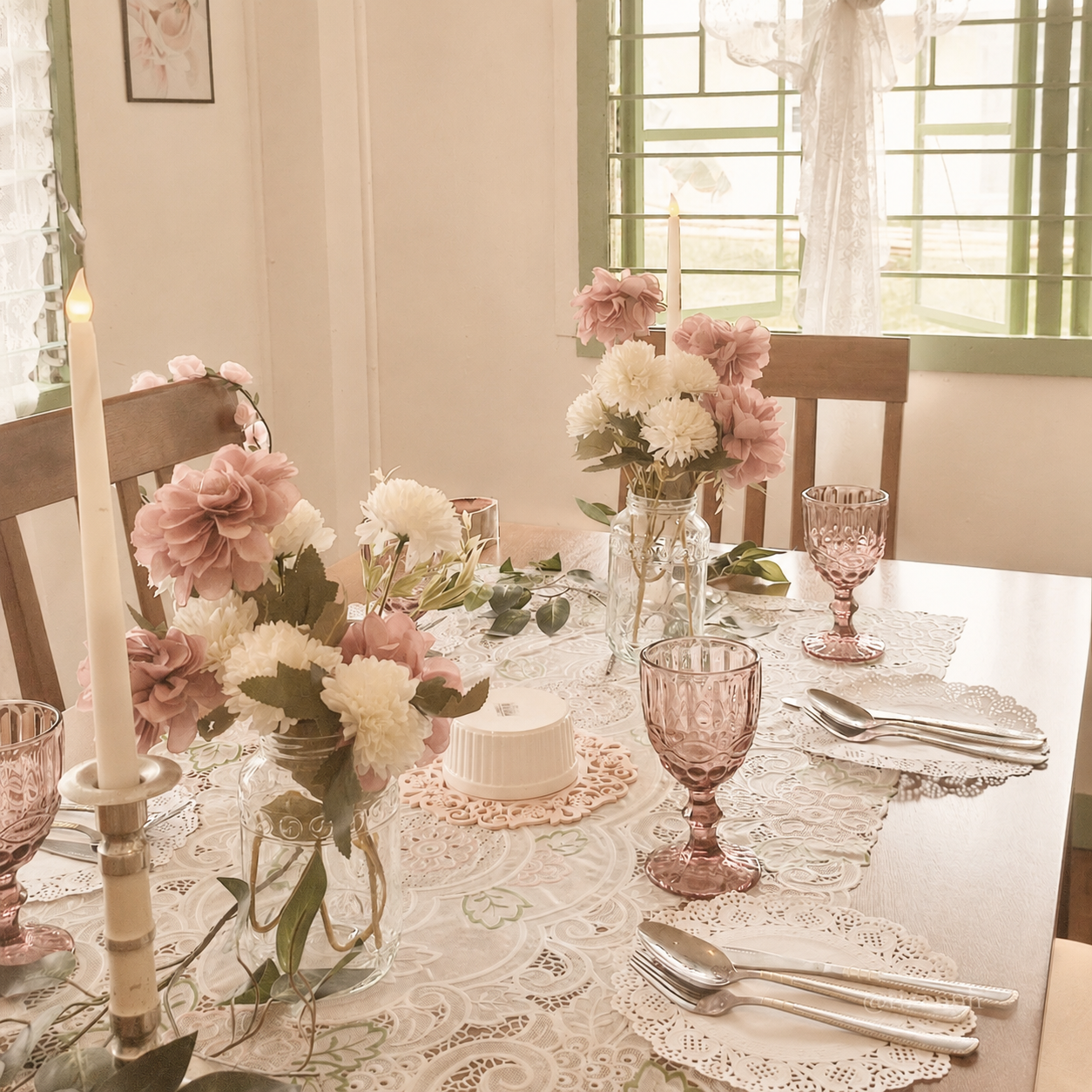 Cottage-inspired ti'zan dining room