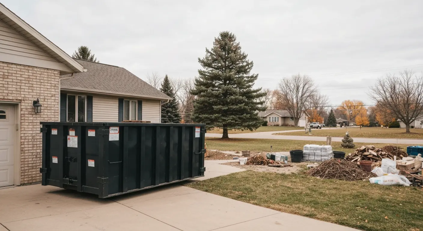 Residential dumpster rental in Hinckley