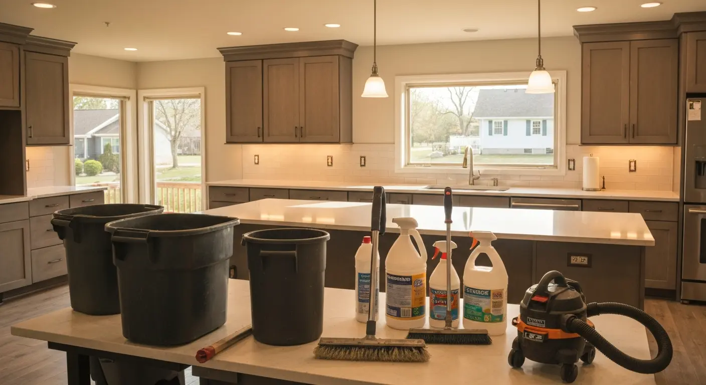 Kitchen renovation debris removal