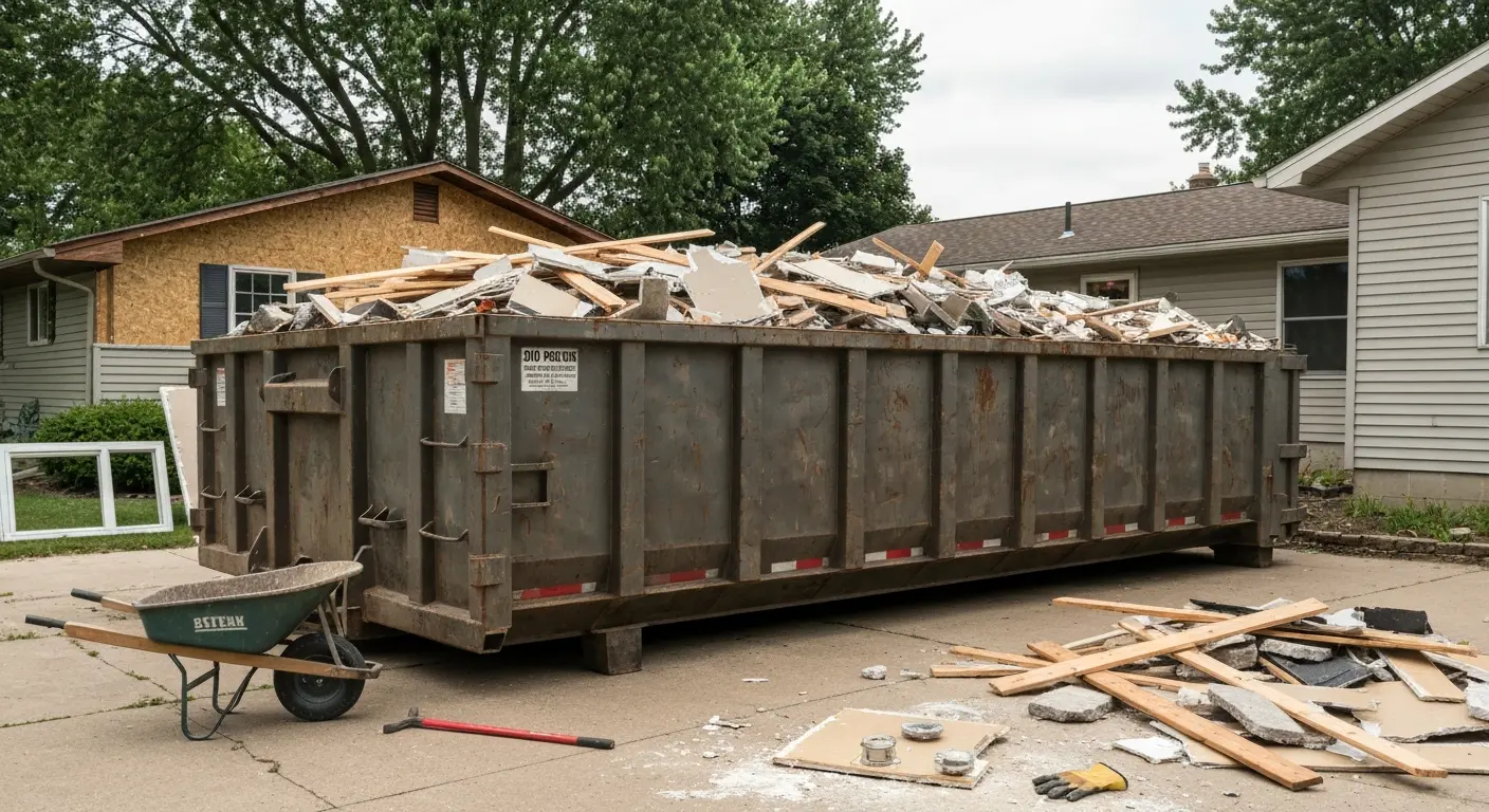 Construction dumpster service