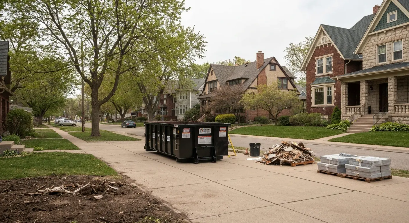 Residential dumpster placement