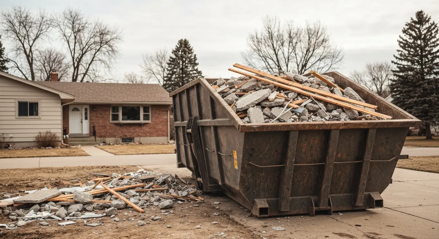 Construction dumpster for demolition and debris