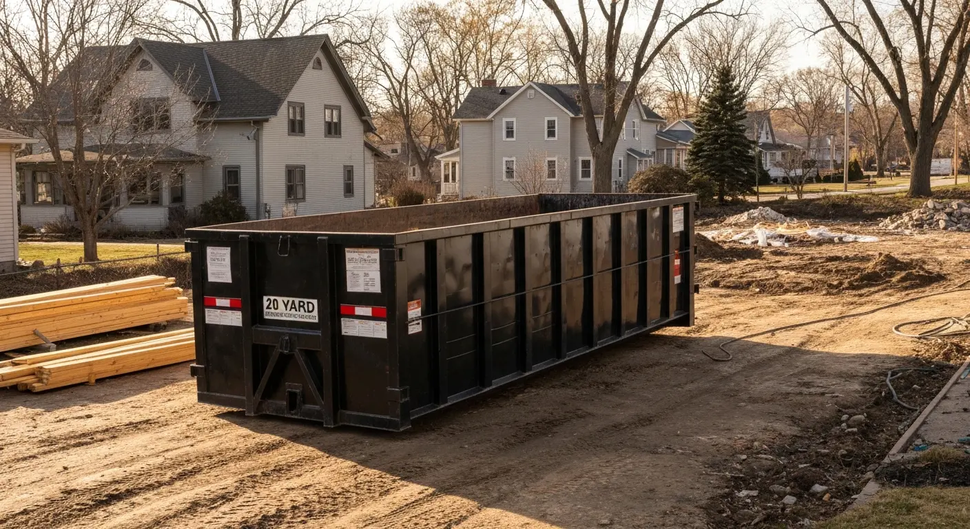 20-yard construction dumpster