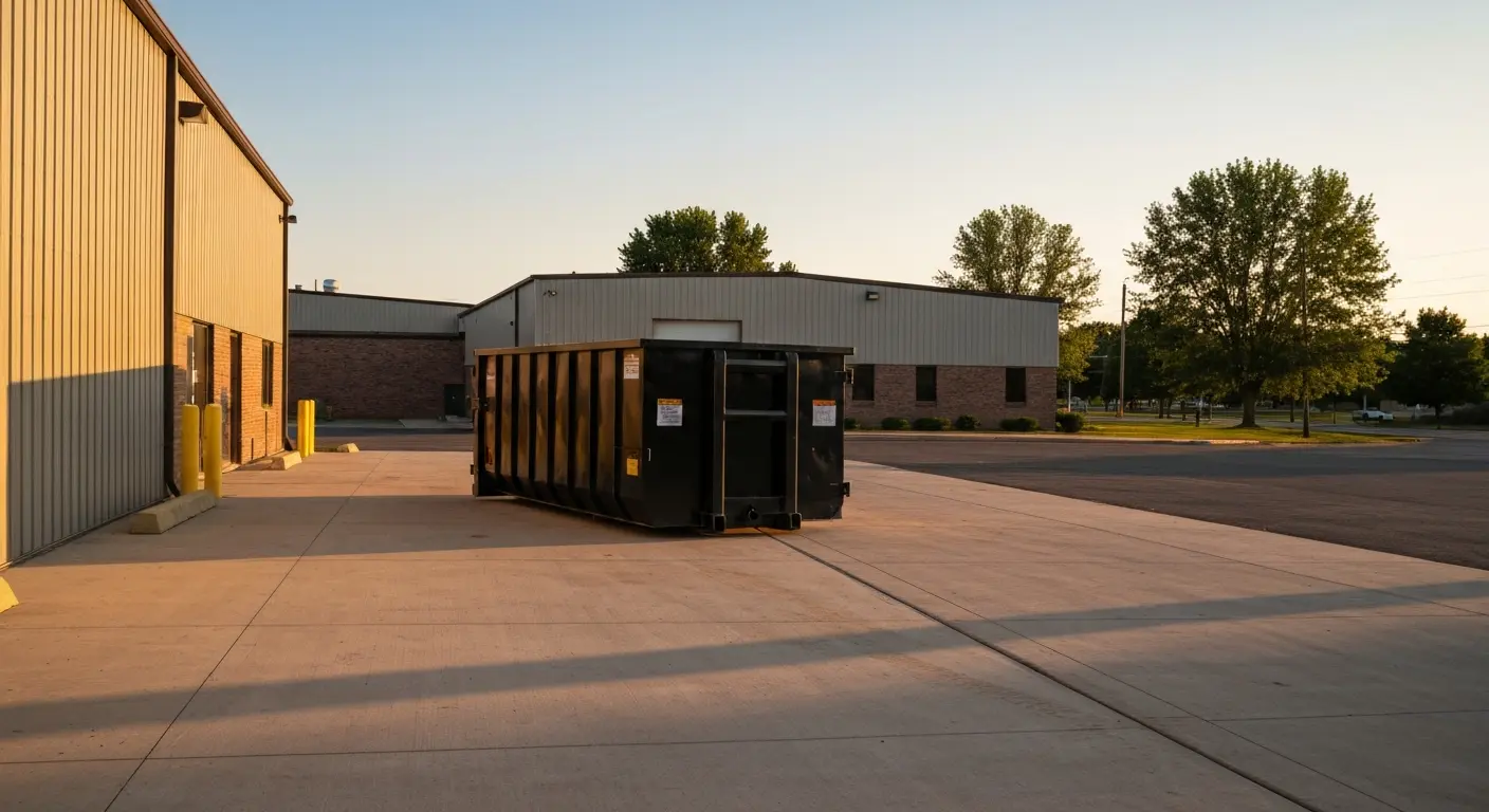 Commercial dumpster delivery to North Branch business