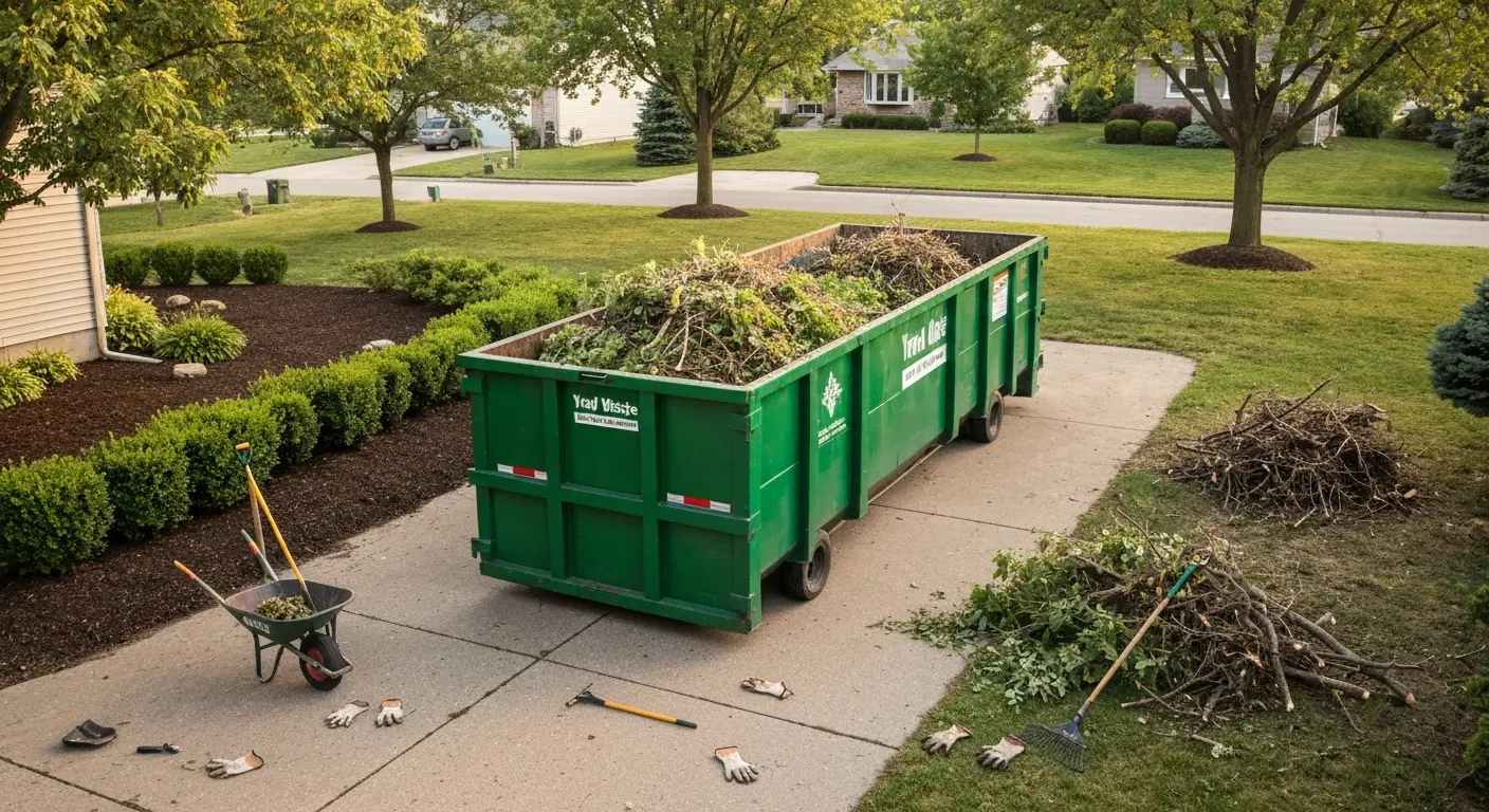 Yard waste dumpster