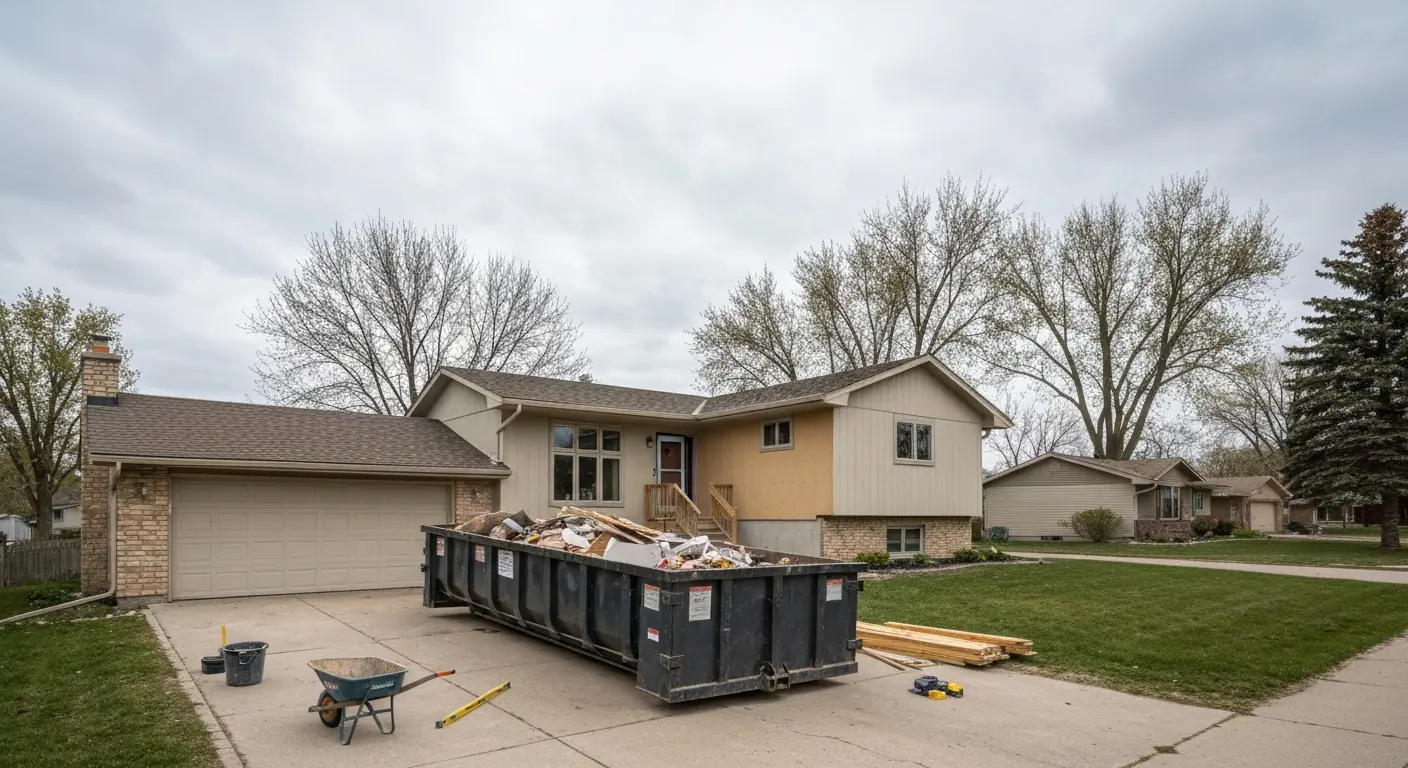 Residential dumpster for home projects