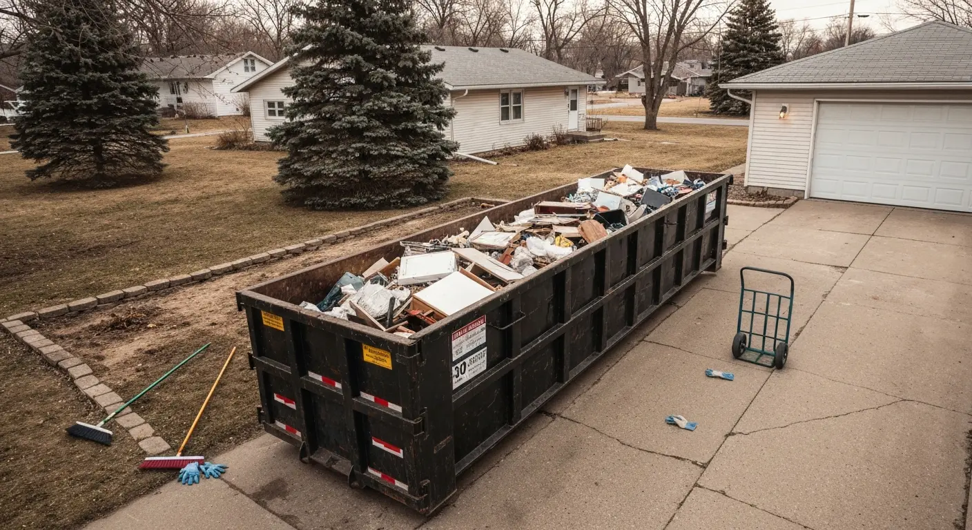 Dumpster for estate cleanout