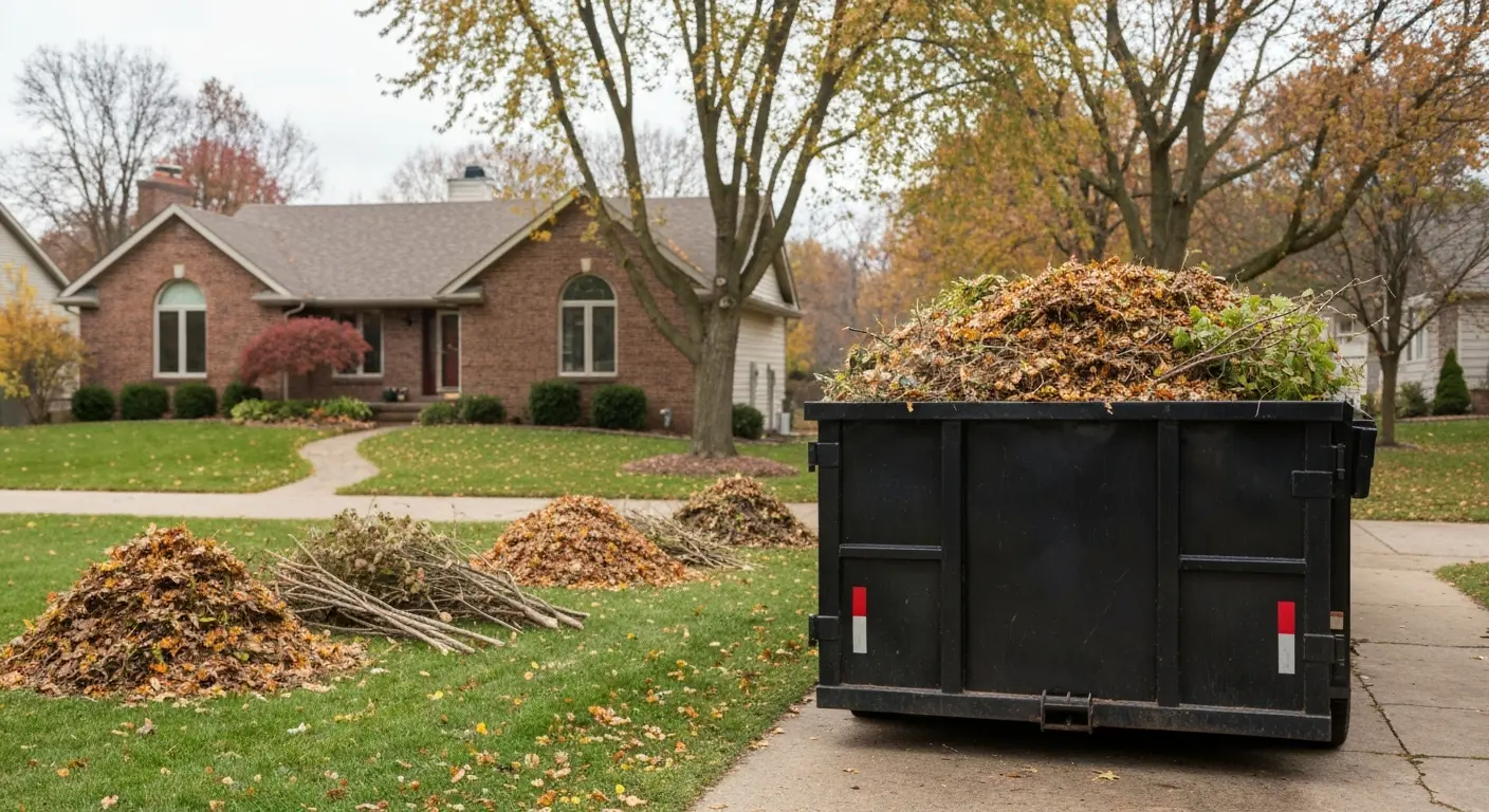 Yard waste dumpster