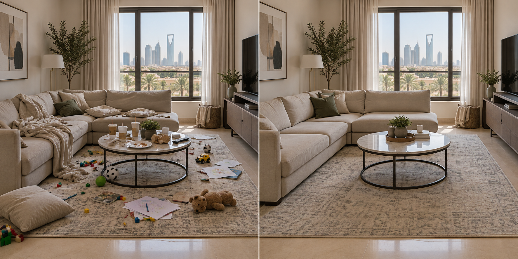 Living room: After