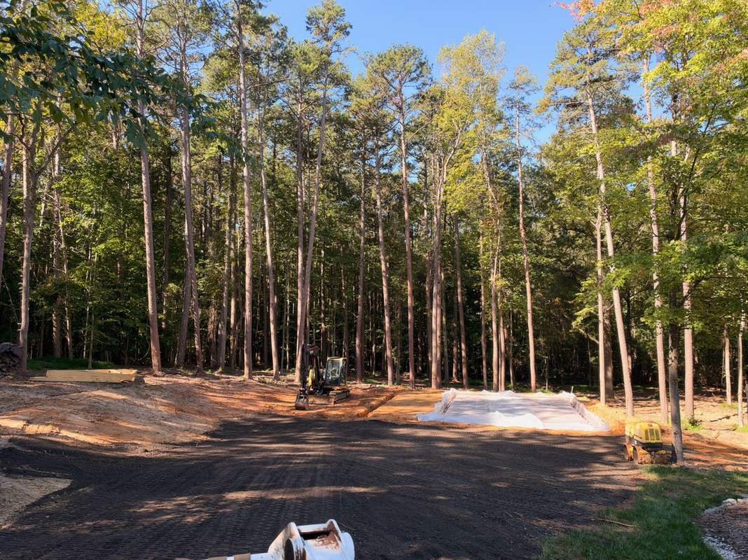 Laughlin Construction & Land Management crew at a construction and land management site in the Piedmont Triad