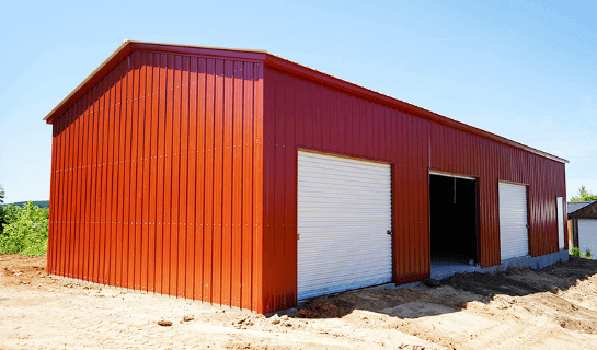Secure metal garage building built for residential property owners in El Paso TX