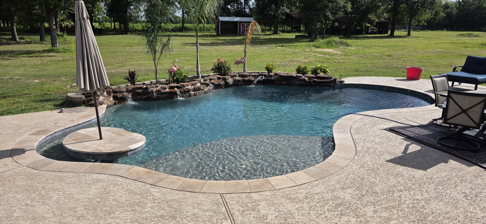 Pool remodel with new tile and plaster in Houston